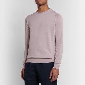 John Smedley Lilac Sea Island Cotton Sweater